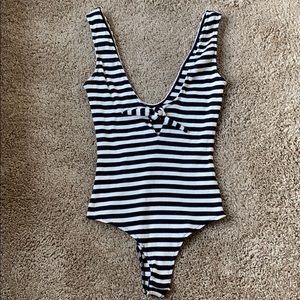 Striped bodysuit